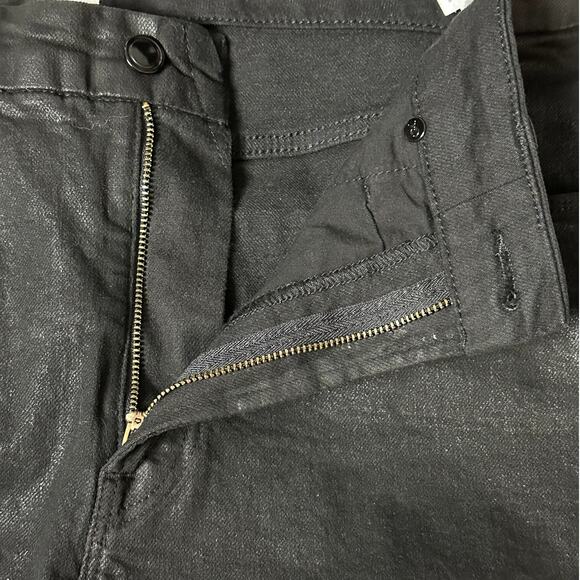 Good American 'Good Classic" Coated Skinnyish Fit Hi-Rise Black Women Size 14/32 - Picture 12 of 13
